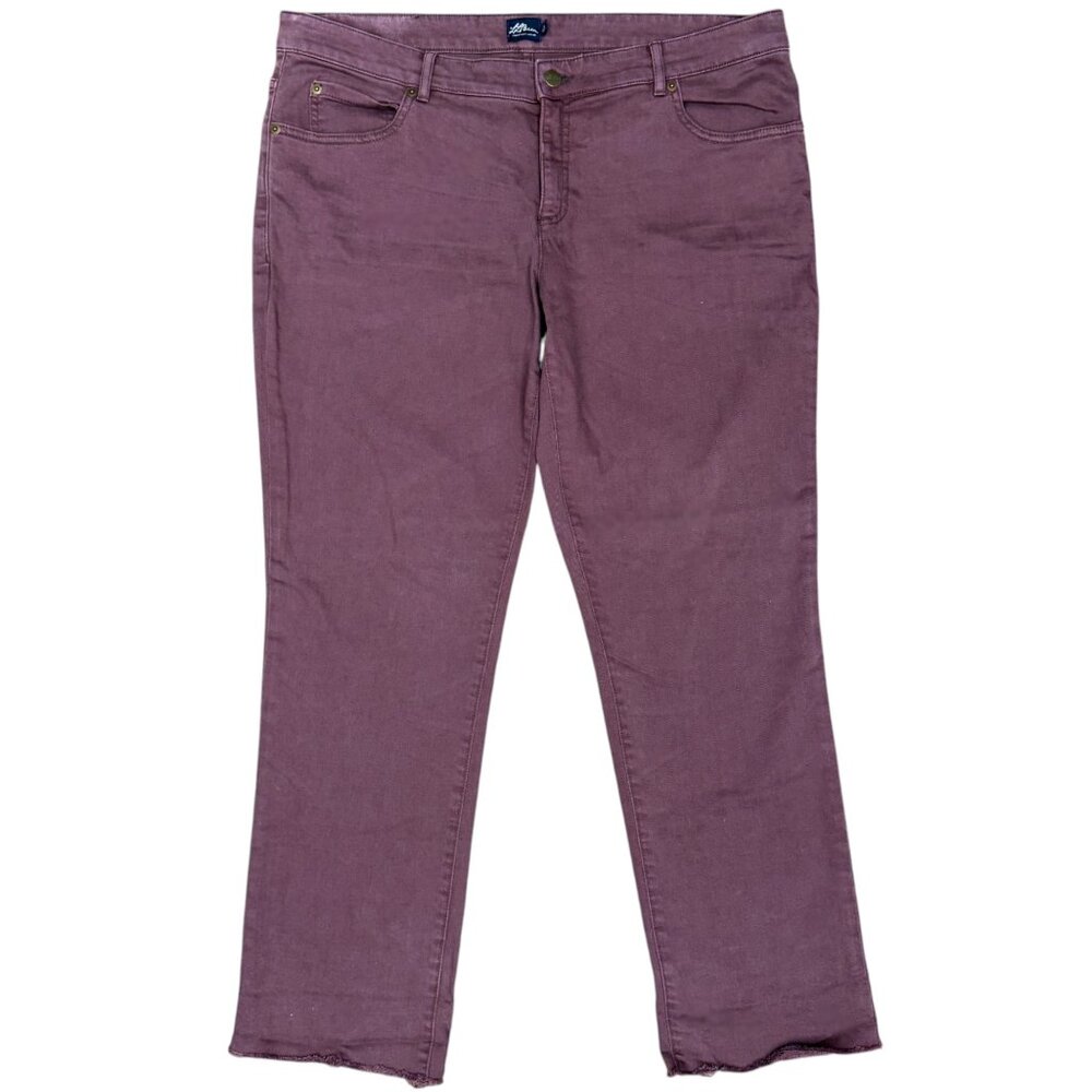 EUC Women's L.L. BEAN Plum Straight Leg Midrise‎ Jeans | Size 12